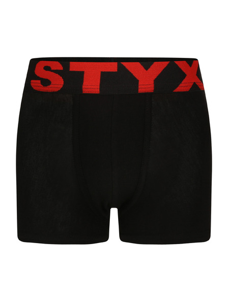 Styx Detské boxerky Styx športová guma čierne