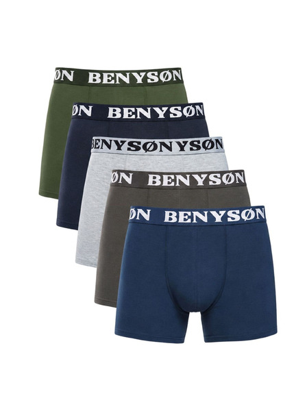 Benysøn Sada piatich - pánske boxerky Benysøn viacfarebné