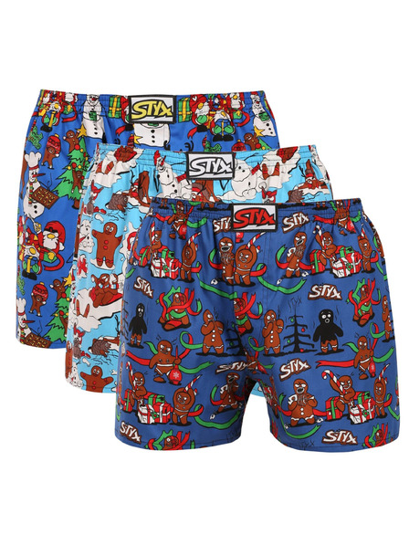 Styx Sada troch - pánske trenky Styx art klasická guma viacfarebné