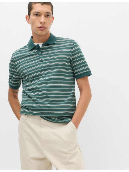 Marks & Spencer Pruhovaná polokošeľa z čistej bavlny farbenej v priadzi Marks & Spencer zelená