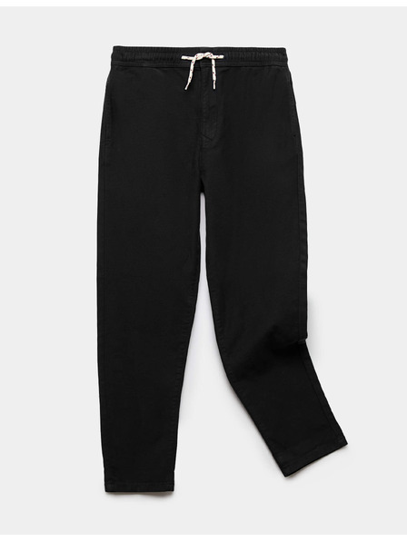 Marks & Spencer Voľné chino nohavice s vysokým podielom bavlny a elastickým pásom (6–16 rokov) Marks & Spencer čierna