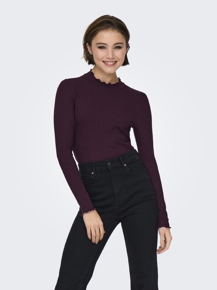 Jacqueline de Yong Top s dlhým rukávom FRANSISKA vínový