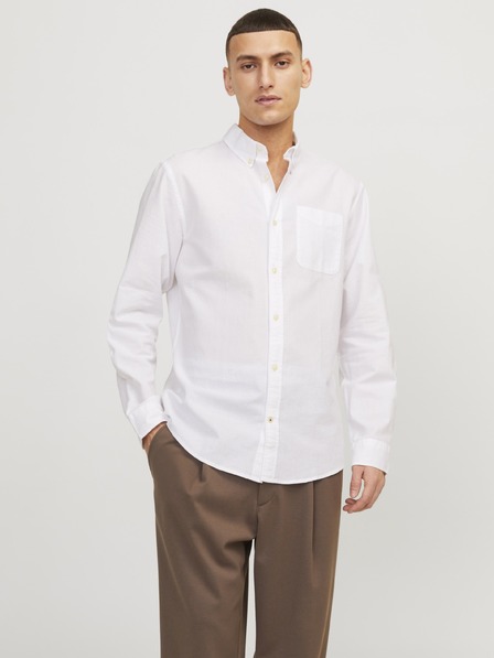 Jack & Jones Pánska košeľa JJEoxford biela