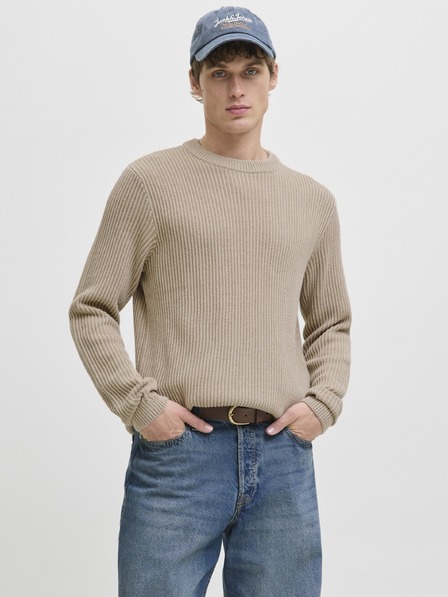 Jack & Jones Pánsky pletený sveter moonbeam