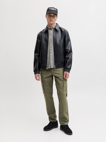 Jack & Jones Pánske cargo nohavice olive night