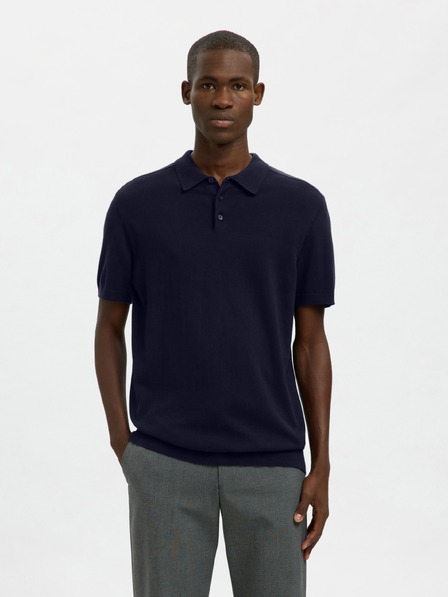 SELECTED Pánske polo tričko SELECTED modré