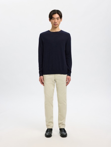 SELECTED Pánsky sveter SLMBERG modrý