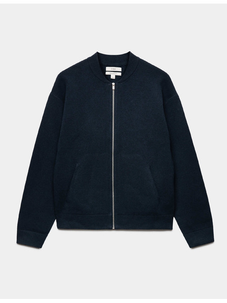 Marks & Spencer Pletená bunda bomber z pletennej priadze Marks & Spencer námornícka modrá