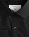 Marks & Spencer Košeľa z bavlny klasického strihu s nezahňovateľnou úpravou Marks & Spencer čierna