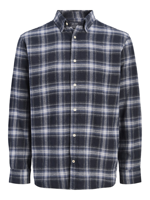 Jack & Jones Flanelová pánska kockovaná košeľa navy