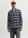 Jack & Jones Flanelová pánska kockovaná košeľa navy