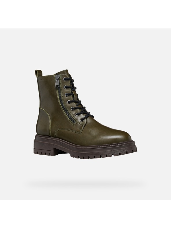 Geox Khaki dámska členková obuv Geox Iridea