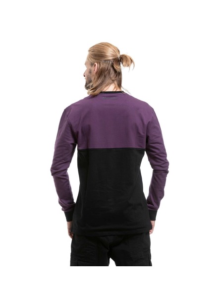 Meatfly Meatfly pánske tričko s dlhým rukávom Harvey Deep Purple / Black
