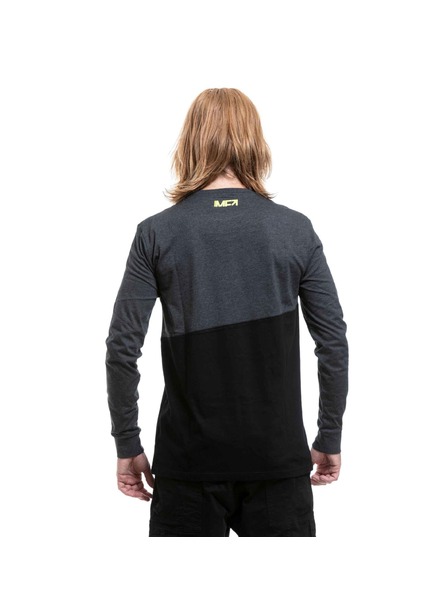 Meatfly Meatfly pánske tričko s dlhým rukávom Judgement Charcoal Heather / Black