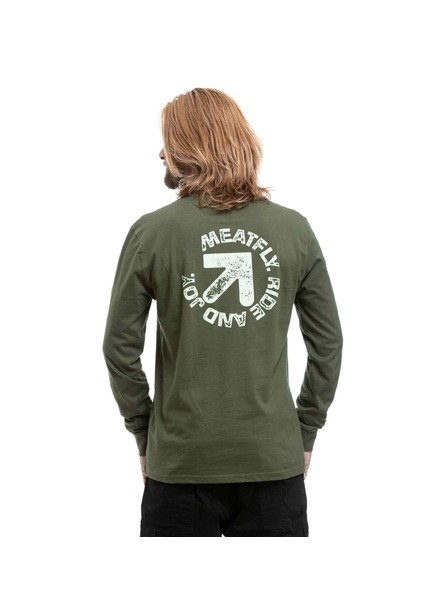 Meatfly Meatfly pánske tričko s dlhým rukávom Lonrrow Olive