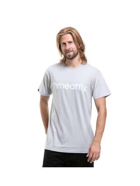 Meatfly Meatfly pánske tričko MF Logo Quiet Gray