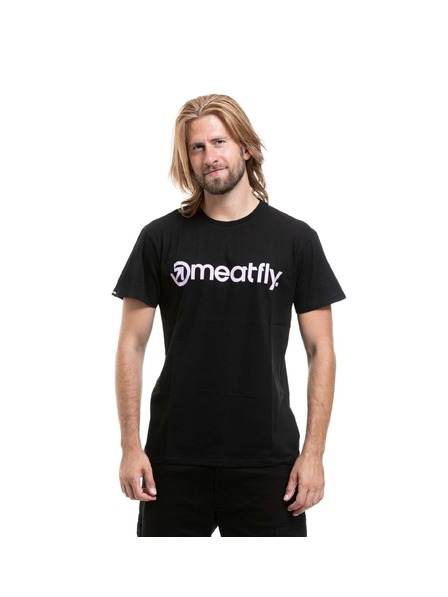 Meatfly Meatfly pánske tričko MF Logo Lila / Black