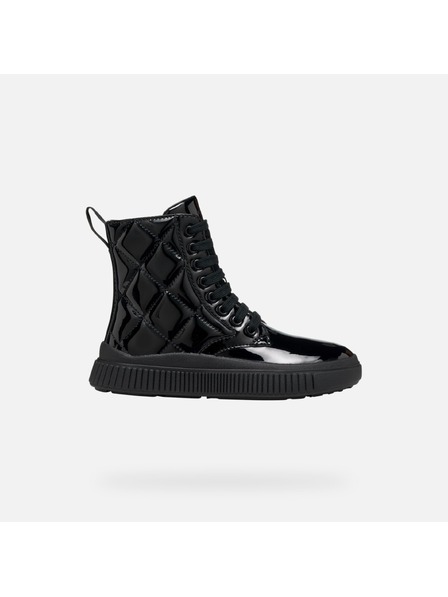 Geox Čierna dievčenská členková obuv Geox Laquinny