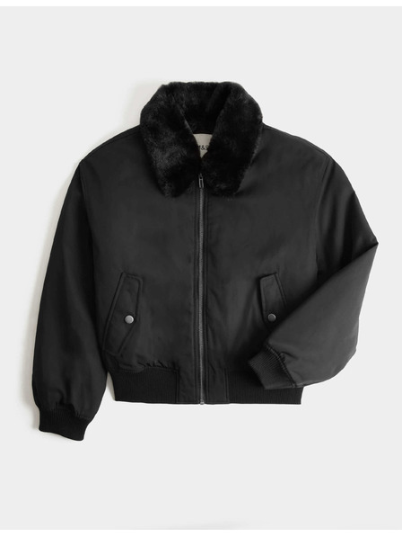 Marks & Spencer Bunda bomber s golierom z umelej kožušiny, s technológiou Stormwear™ (6–16 rokov) Marks & Spencer čierna