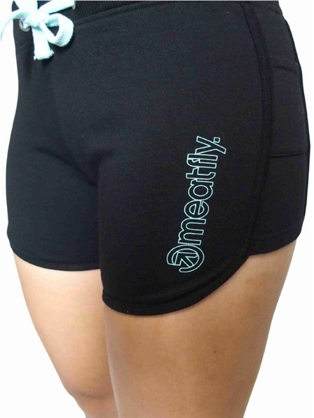Meatfly Meatfly dámske teplákové kraťasy Nea Black / Mint