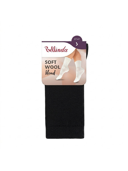 Bellinda SOFT WOOL SOCKS - Dámske vlnené ponožky - čierna