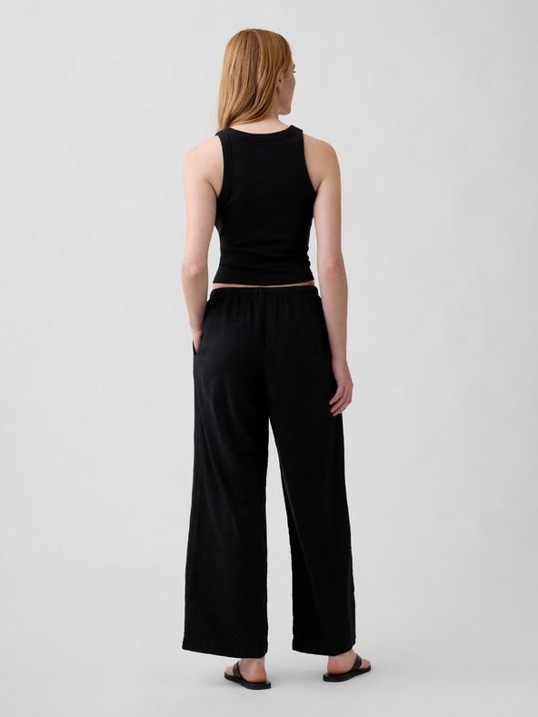 GAP Wide-Leg nohavice zo zmesi ľanu GAP