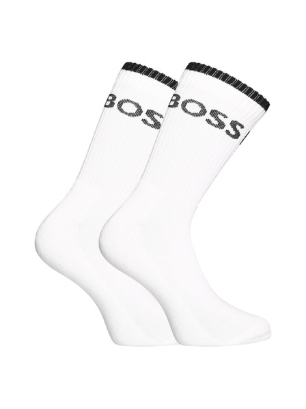 BOSS Sada šiestich - ponožky BOSS vysoké biele
