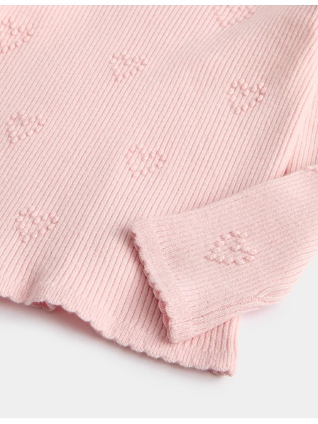 Marks & Spencer Pletený top s textúrou srdca (2–10 rokov) Marks & Spencer ružová