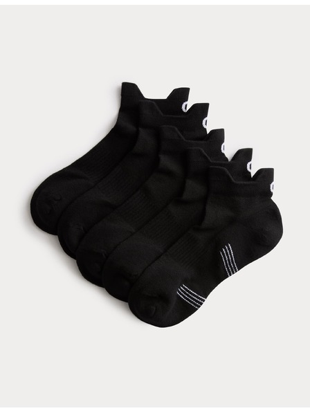 Marks & Spencer Odpružené krátke ponožky Trainer Liners™ s technológiou Cool & Fresh™, 5 párov v balení Marks & Spencer čierna