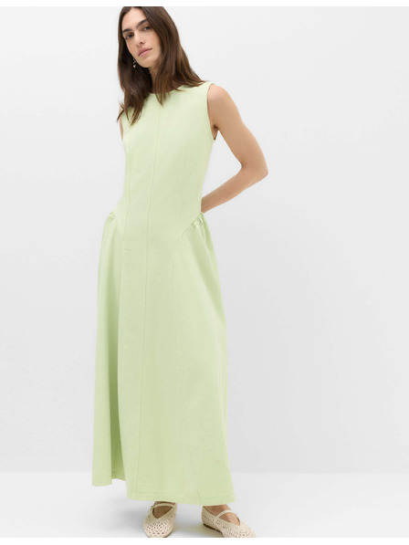 Marks & Spencer Džínsové maxi šaty so znížením pásom Marks & Spencer zelená